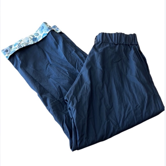 Coming of Age X Liberty London NWOT Navy/Heidi Rose Print Cuff Pants - Small - Picture 5 of 14